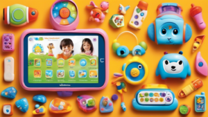 Show me a variety of smart gadgets and toys that can help children with their development, including educational games, interactive toys, and other devices